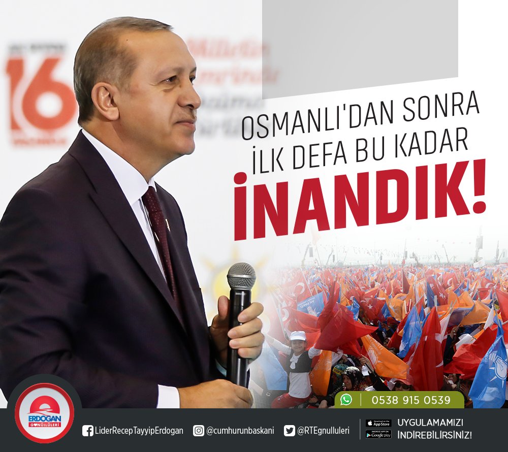 Osmanlı'dan sonra ilk defa bu kadar inandık!