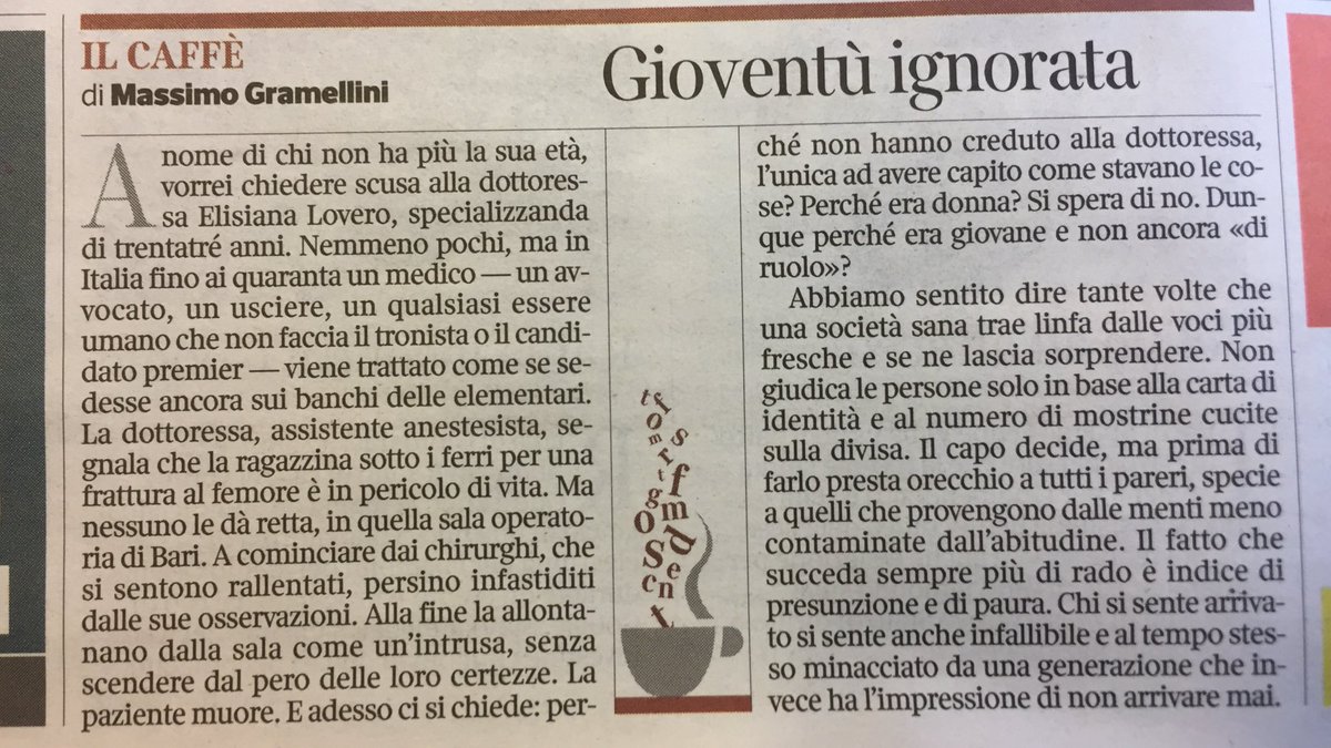 Sottimagazine's tweet photo. Donne ignorate (gioventù ignorata) troppo anche per un titolo @MaxGramel @corsera https://t.co/ZZlYNBZv1U