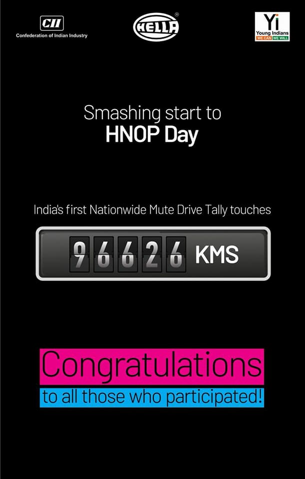 YiTweets's tweet photo. All thanks to you, Mute Drive Challenge has been a roaring success. We initiated it for just 20 days, may it become a life-long habit for you. Drive Safe!!
Thank you
TEAM HNOP
#MuteDriveChallenge #CII #Yi #HornNotOkPlease @YiTweets https://t.co/Nz5iEhPcdl