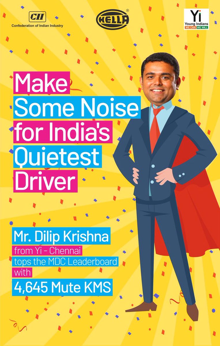 YiTweets's tweet photo. All thanks to you, Mute Drive Challenge has been a roaring success. We initiated it for just 20 days, may it become a life-long habit for you. Drive Safe!!
Thank you
TEAM HNOP
#MuteDriveChallenge #CII #Yi #HornNotOkPlease @YiTweets https://t.co/Nz5iEhPcdl
