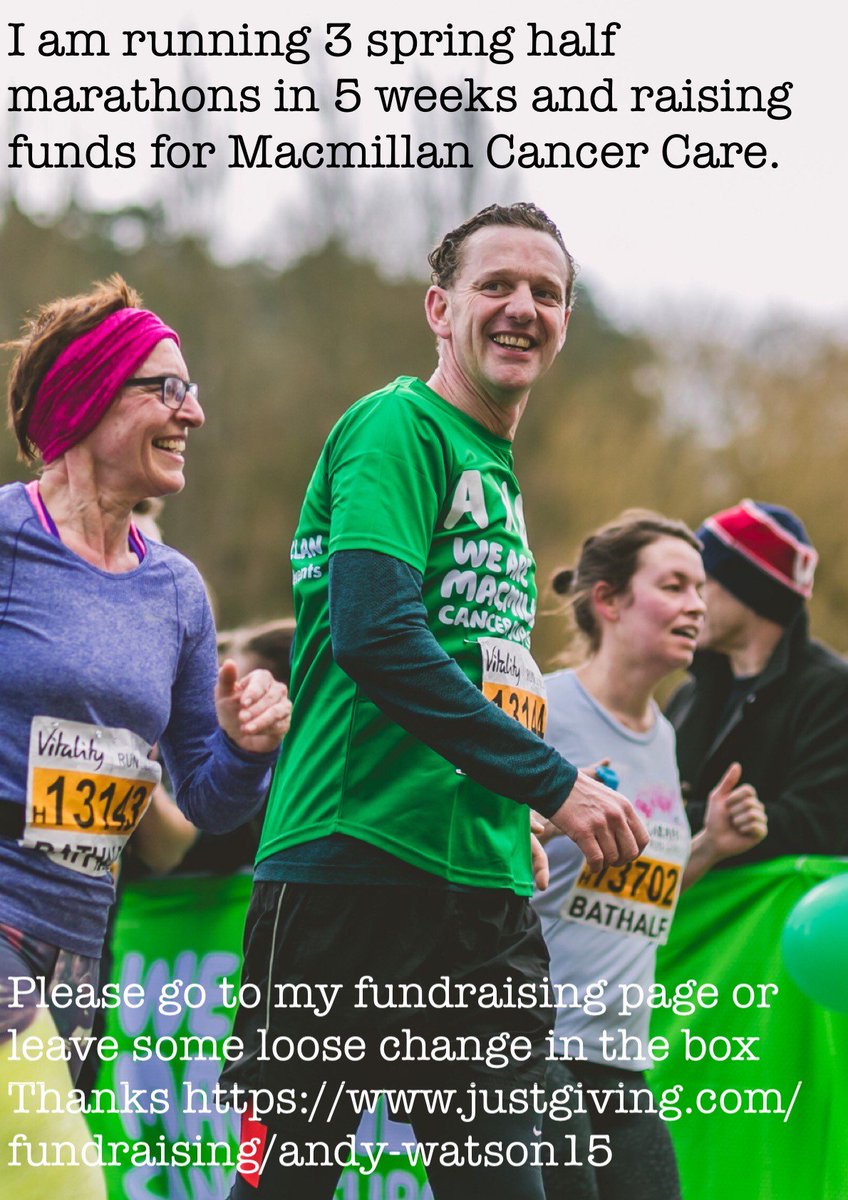 KWS_Enterprises's tweet photo. Support our Pilates instructor and friend Andy Watson in his challenge #supportmacmillan #fundraising #marathon https://t.co/b6GAirHFkt