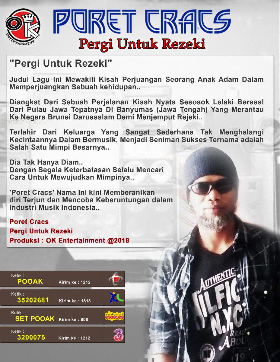 Denbang995FM's tweet photo. #PemutaranPerdana #PoretCracs #PergiUntukRejeki
StayTune #HarmoniRDB Nanti Malam
20.00 WIB DiKawal @SietoxDJ_RDB

♬@PoretCracs #PergiUntukRejeki
Cc: @Oxtavsugges
Diangkat dr Sebuah Kisah nyata, perjalanan seorang pria dr pulau jawa merantau ke Brunei demi Musik

MD: @KiaHarvesya https://t.co/W5MsdF6zqP