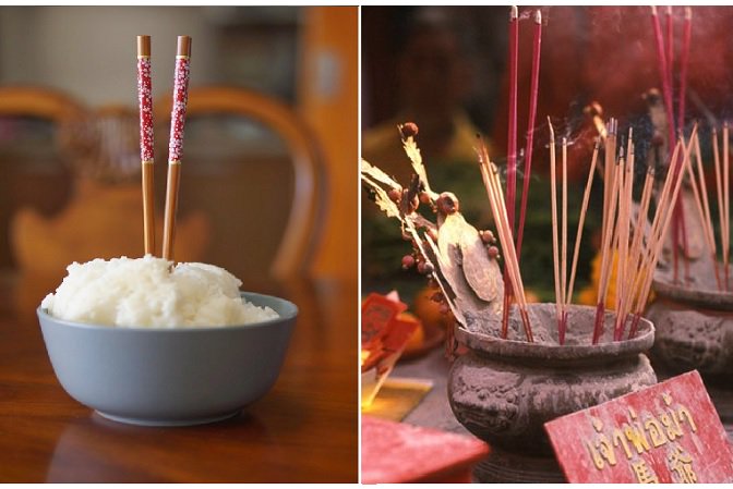 Rw Leaven No Twitter In China Japan Upright Chopsticks Into A Bowl Of Rice Is An Omen Of Death Upright Chopsticks Resemble Incense Which Is Burned To Honour The Dead Also