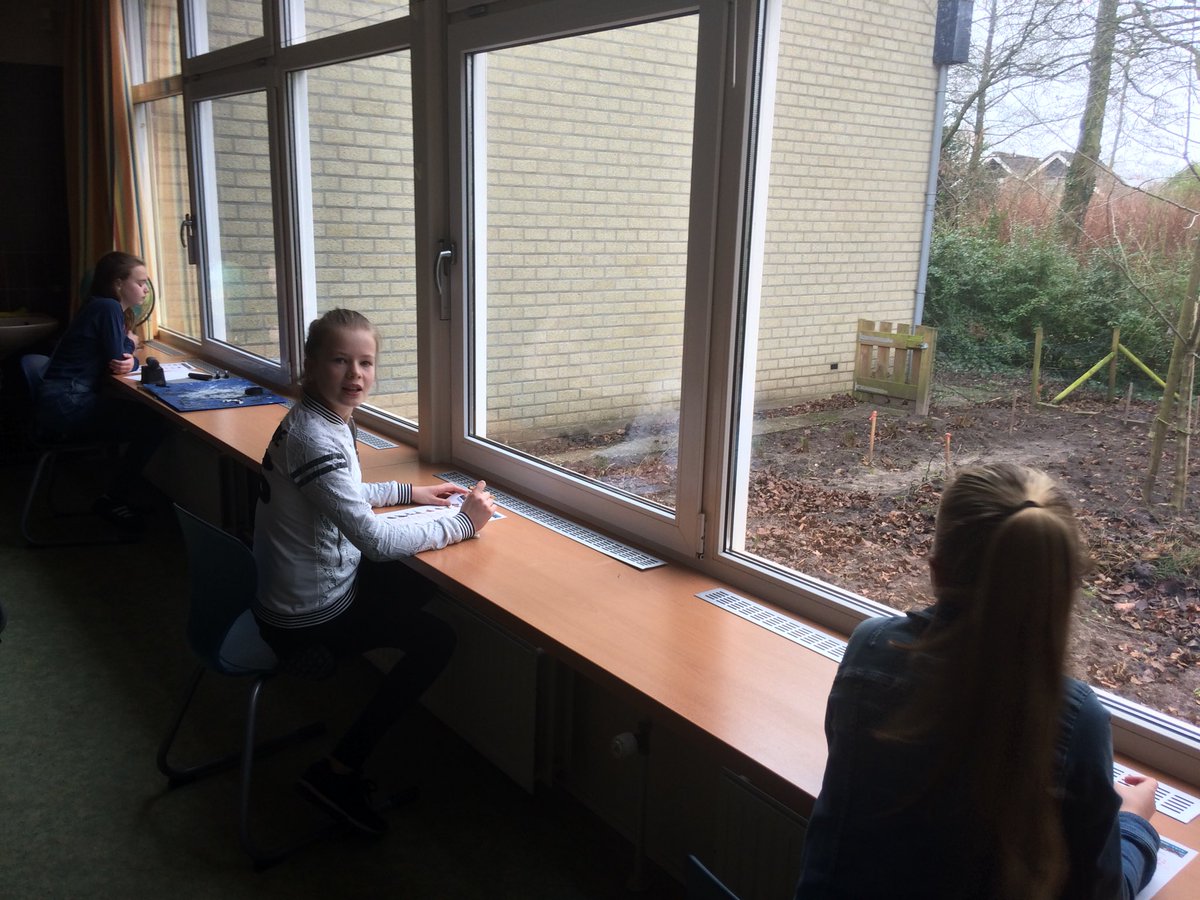 Groep 8 doet mee aan de vogeltelling...