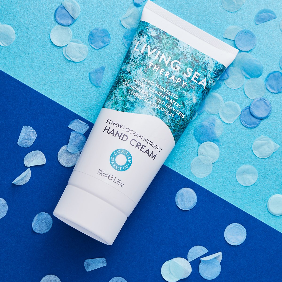 We've called our hand cream "Ocean Nursery", because it quite literally contains sustainably sourced greens from our patch in Cornwall. They'll work their natural magic to rehydrate the driest of palms, and are especially good for softening up those pesky cuticles.