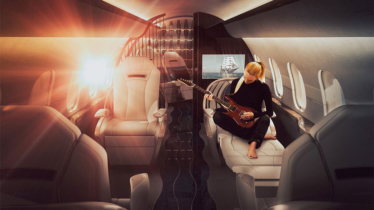 BaroqueAviation's tweet photo. Adaptable to the top-of-the-range corporate jets and optimized for ultra-long range travel, Swiss company #Yasava's latest private jet interior design, the Astral series, is the epitome of functional efficiency, #luxurious #comfort and aesthetics. 
#jetcharter #baroqueaviation https://t.co/ZnzJ5YFFrL