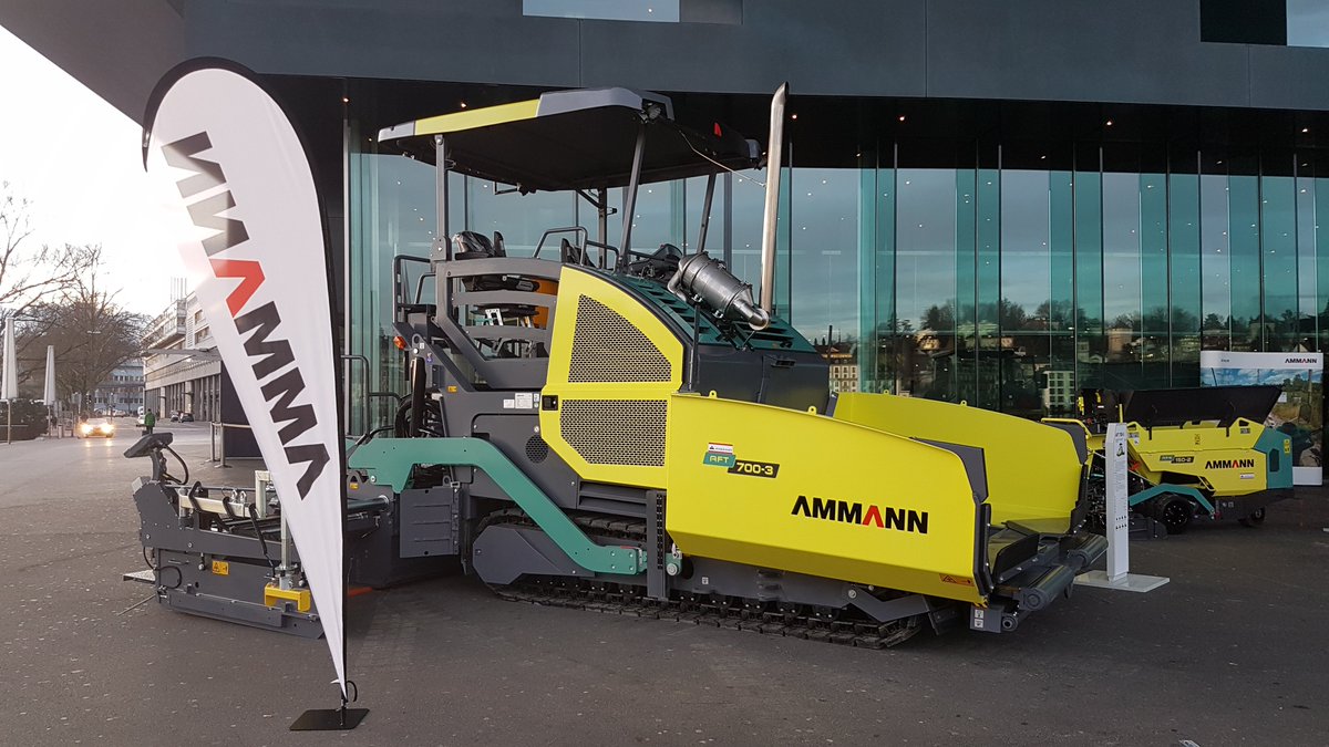 RohrerMarti's tweet photo. Ein kleiner Vorgeschmack auf die Baumaschinenmesse Bern... Rohrer-Marti und Ammann stellen heute an der Infra Tagung in Luzern die neusten Tandemwalzen und Einbaumaschinen aus. @InfraSuisse @Ammann_Group https://t.co/MiSMILBmRi