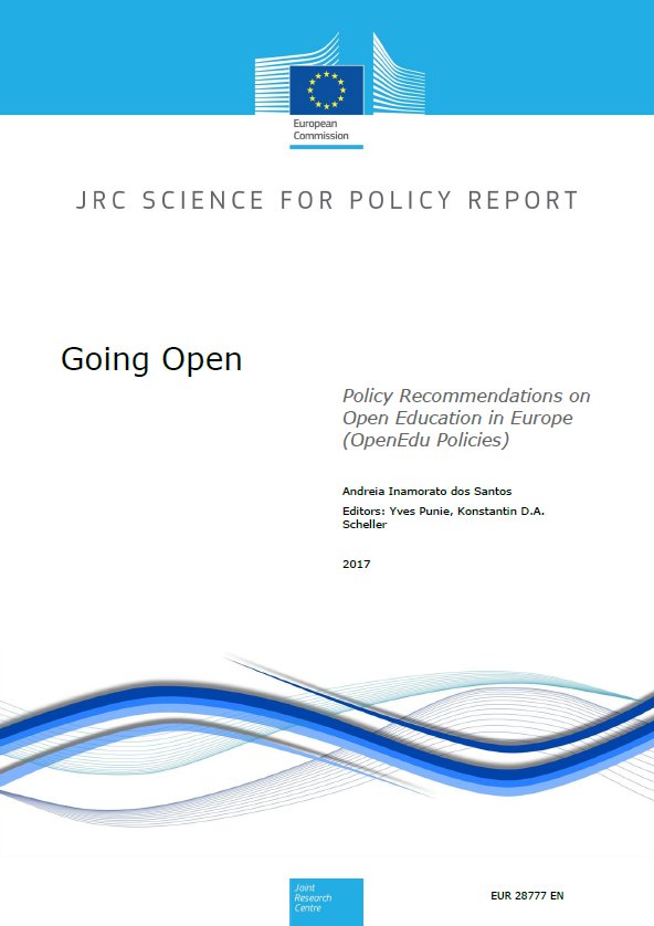 aisantos's tweet photo. Check out @EU_Commission's new report:  " Going Open: Policy Recommendations on Open Education in Europe". For policy makers at regional, national and EU levels to advance #openeducation in all education sectors. https://t.co/VyHwAn6hVS #EduSummitEU #OER #digitaleducation https://t.co/FbBJBlh99O