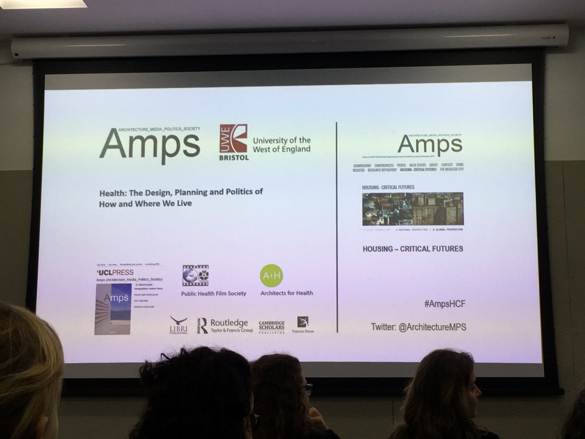 paulpilkington's tweet photo. Great to be at the @ArchitectureMPS Health and Planning conference @UWEBristol where later today @PublicHealthUWE will be speaking about our PHE Review on planning and health #AmpsHCF https://t.co/rlddBRuZfg