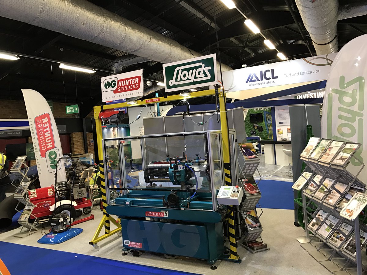 Last day at BTME been lots of interest this week in the New Hunter Grinders Series 6 machines still time to pop by stand B56 @BIGGA_BTME <a href="/BIGGALtd/">British & International Golf Greenkeepers Assn.</a>