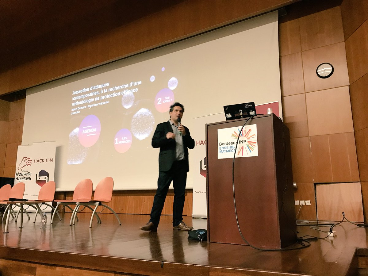 hack_it_n's tweet photo. @Exaprobe avec Fabien Debuire à #HackItn18 : #WannaCry #cerber ...
Retour sur la lutte réelle d’un grand intégrateur 🇫🇷 expert en #Cybersécurité ! https://t.co/rwuu61NcrO