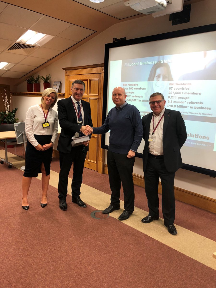 LeedsInfinity's tweet photo. Huge welcome to our newest member Richard Adams of White Rose Vehicles. Let's all help him get more business over the next 12 months through the givers gain philosophy!

And also another great presentation from Mark Ford of @AM_Learning. https://t.co/AHw0e66MEt