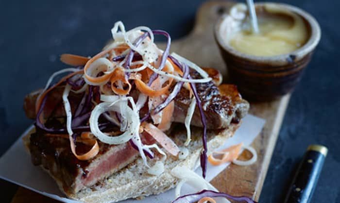 Quick &amp; tasty recipe - Sirloin Steak Sandwiches with Winter Coleslaw by Romilla Arber <a href="/HonestyCookery/">Honesty Cookery School</a> School nr Newbury <a href="/HonestyGroup/">Honesty Group</a> Upcoming classes include: fresh pasta, bread, South East Asia &amp; Southern Indian cookery - see buff.ly/2n9yS3e
 buff.ly/2naUoom