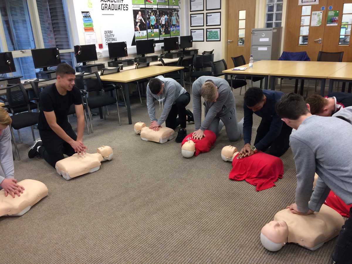 DCFCAcademy's tweet photo. Year one scholars @dcfcacademy @dcfcofficial taking part in FAL2 emergency aid course today @PFA @LFEonline #Education #learrning #personaldevelopment https://t.co/KPD7jwc0a9