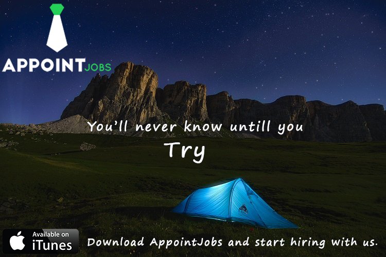 AppointJobss's tweet image. Looking for great talent in your local area?  We have the ultimate solution for you!

#HireCandidate #Employee #ApplyJob #FindJob #UKJobs #JobsUK #JobSearch #Hiring #WorkInUK #Recruiting #HiringNow #JobOpportunity #JobOpening #JobHunt #ApplyForJob #iPhoneApp  #JobPortal  #jobs