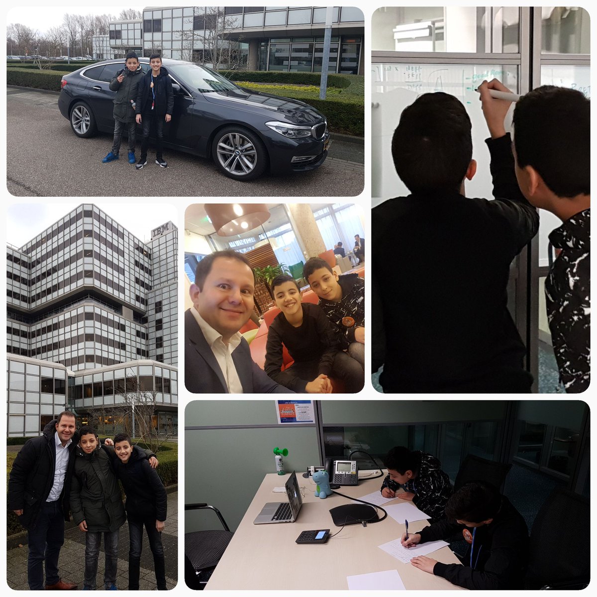 #jinc Today Ismael en Anass took my role for a day as boss - they decided on our next teamevent #IBM