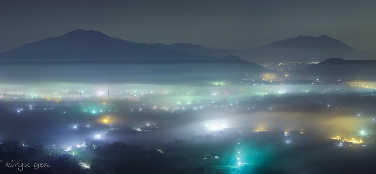 霧生幻 در توییتر 筑波連山と雲海夜景 茨城の低山からでもこんな素敵