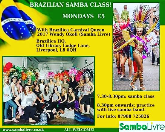 sambalivrelpool's tweet photo. #SAMBACLASSES starting up again MON 29 JAN! All welcome - #beginners level Spread the word! Wear comfy clothes, trainers &amp; WATER! https://t.co/yiBDSAghYG #sambaclass #sambaliverpool #sambaclassliverpool #sambaclassnorthwest #danceclass #Liverpool #dance #dancing #sambadance #RT https://t.co/katkwaTmaj