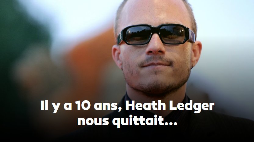 Le 22 janvier 2008, Heath Ledger partait prématurément à l’âge de 28 ans 😢 lci.fr/cinema/il-y-a-…