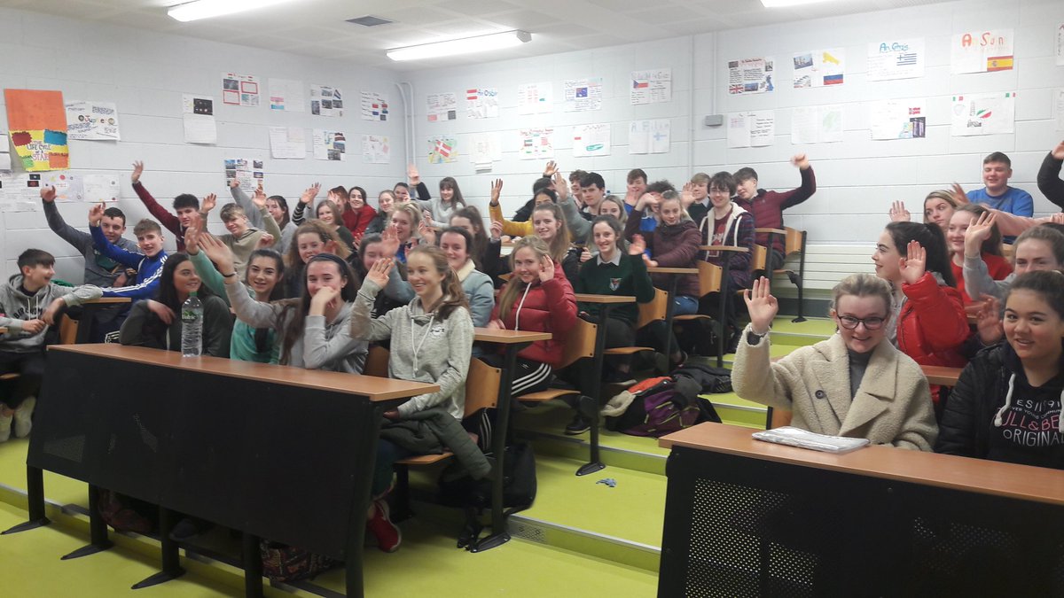 Hands up who enjoys running their own business? 
Visiting the TY students of St Raphaels College Loughrea for @GalEnterprise <a href="/StudentEntProg/">StudentEntProg</a>