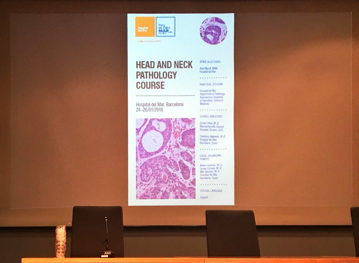 lara_pijuan's tweet photo. Head and Neck #pathology course at @hospitaldelmar with @bfaquin and @PathDocBoston from Boston 🛫‼️ Very good lectures about Salivary Gland in the morning #cytopath #molpath #HeadandNeckPath https://t.co/T4Qti4NnAz