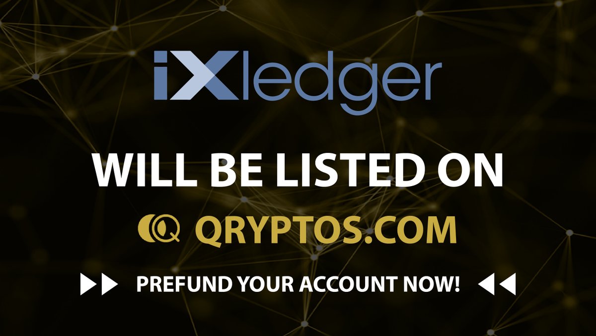 ixt_global's tweet photo. We are pleased to announce the listing of $IXT on the #QRYPTOS exchange. https://t.co/EjEEGZLvGt 

We would like to thank our communities for their great support! More information to be provided in the next coming days - stay tuned.

#iXledger #IXT @QUOINE_SG https://t.co/K9beRpm0B3