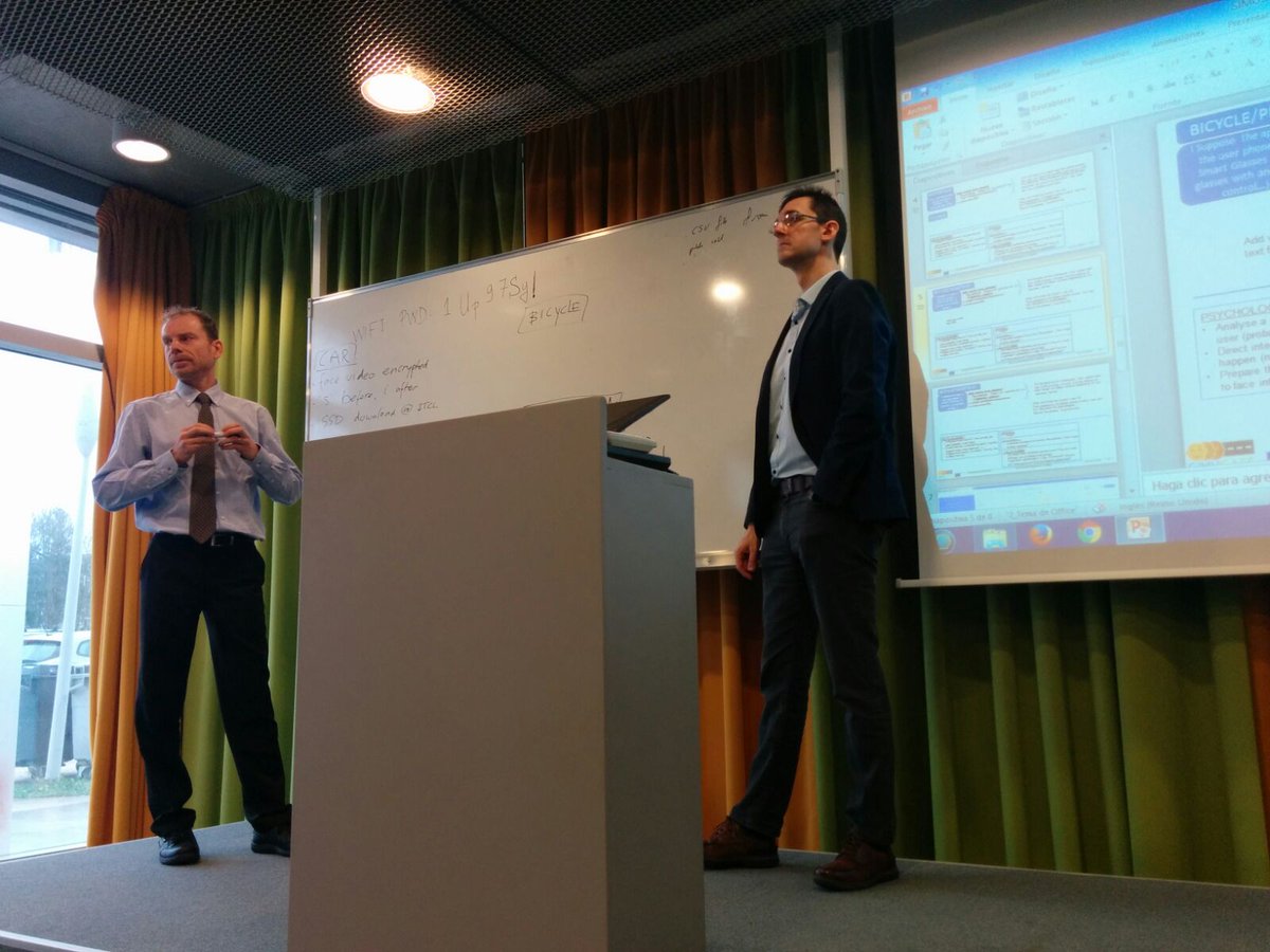 _ITCL's tweet image. Second day of @SIMUSAFE first consortium meeting. Marteyn and @CarlosACatalina from @_ITCL taking decisions with all the partners about #NaturalisticDrivingTest  #SimulationTest and #Sensorization