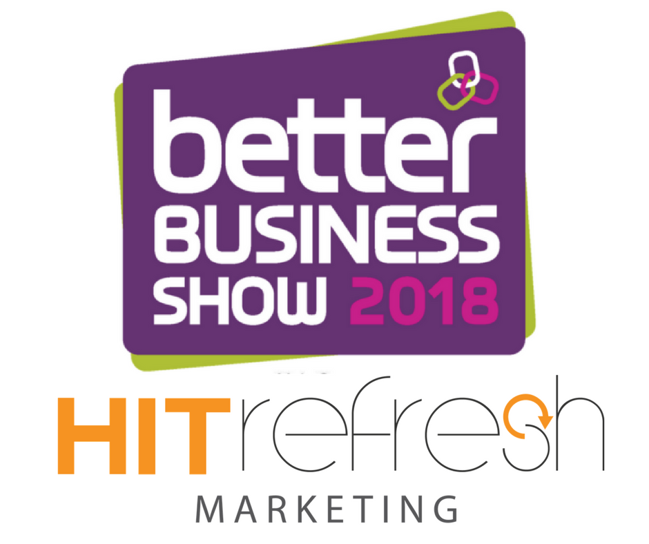 HitRefreshMktg's tweet photo. One week to go until we're at the Better Business Show 2018! We can't wait to meet lots of new people, and we'll be offering the first month FREE of any 6 month retainer (or more) as a result of the show... #BetterBiz2018 https://t.co/h0ZVDCIqp7