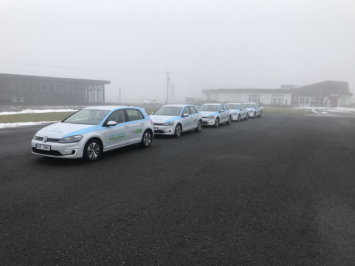 IvoHykys's tweet photo. SIEMENS is writting history with e-charging solutions!!! First safety drives with e-cars in mid-eastern-Europe charged by SIEMENS Triberium charger 50 kW!! #siemens #volkswagen #autodrommost https://t.co/tjg2MyOyte