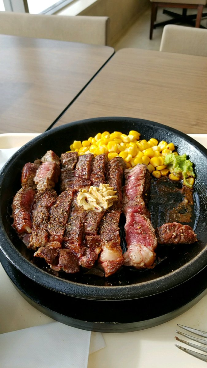 悪玉菌 No Twitter ワイルドステーキ450グラム ランチメニューをらくしょーで完食したツイートはこちらです 肉ウマ 醤油にワサビが俺好み いきなりステーキam盛岡店 岩手 ランチ