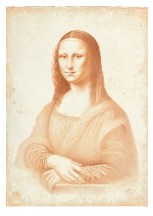 Kiss My Art Pin - Da Vinci - Mona Lisa - White