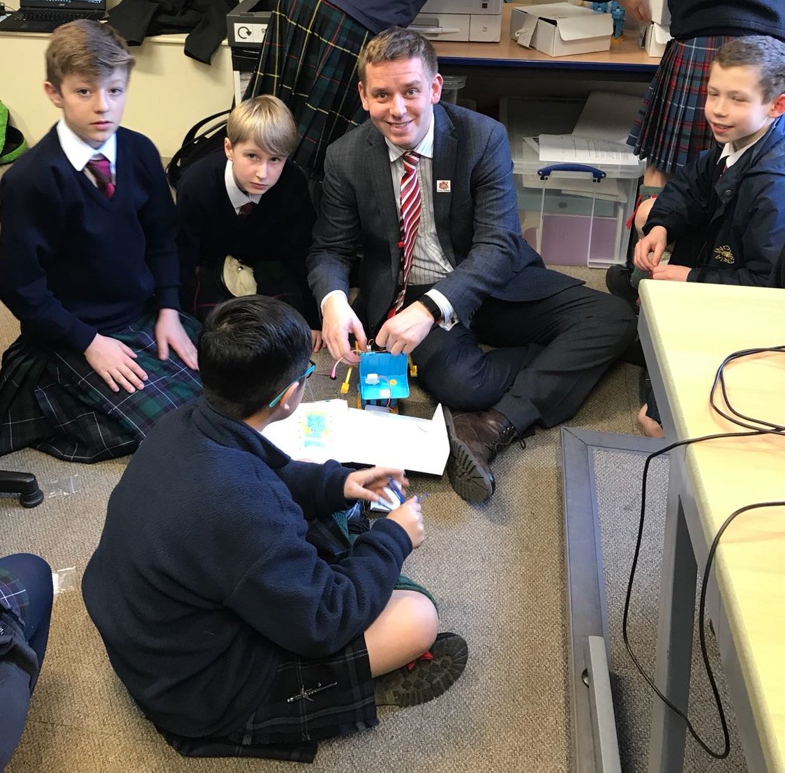 FettesPrep's tweet image. Mr B not to be left out of the fun as 1st Form take over the Marty build! @RoboticalLtd