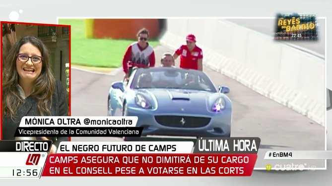 Camps no puede seguir ni un minuto más en el Consell Jurídic, en el que asesora al Consell en materia jurídica. Ha manchado las instituciones y el tratamiento de 'Molt Honorable' (Muy Honorable) no debería tenerlo #EnBM4