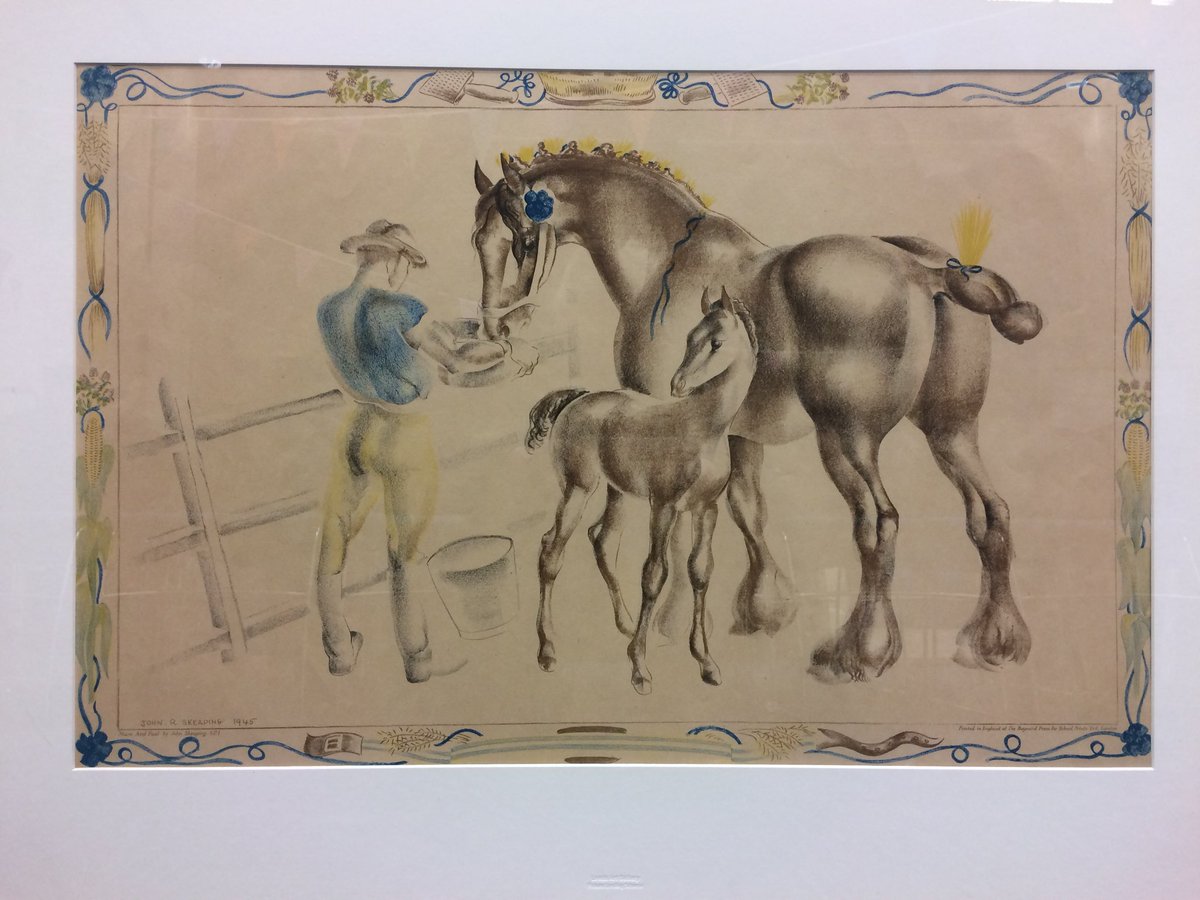 HelenPeyton's tweet photo. Look @HepworthGallery This is one of the original School Prints by John Skeaping, Barbara Hepworths first husband on loan @LeedsArtGallery during the #picturelending this weekend #ArtSOS @simonpzwallis https://t.co/7D58MVfVdL