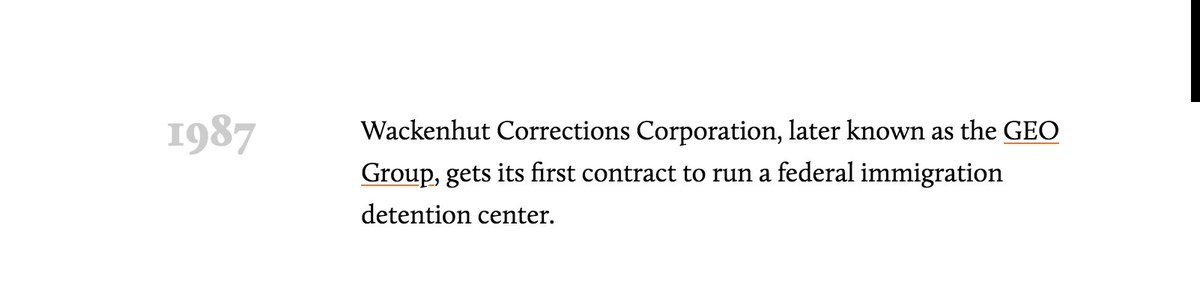 47. Ronald Reagan gave private prison companies its first federal contract in immigration detention centers https://www.motherjones.com/politics/2016/06/history-of-americas-private-prison-industry-timeline/