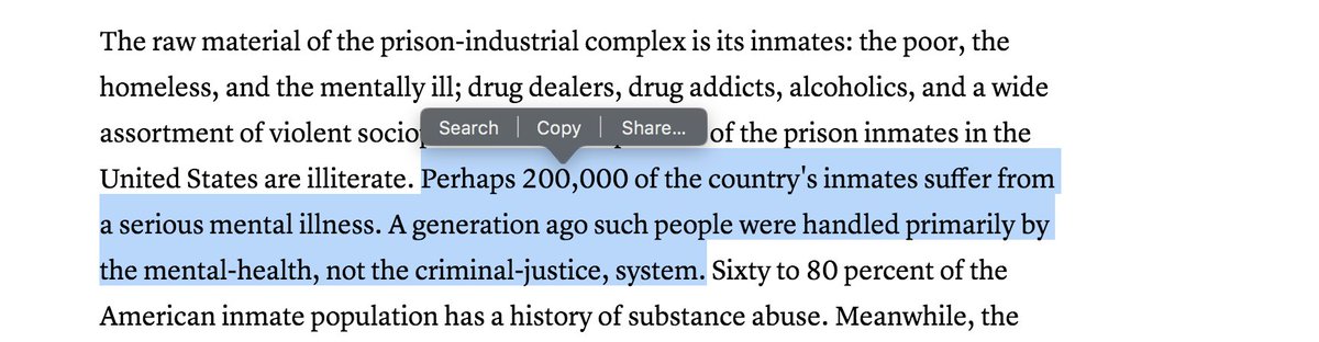 46. A consequence of Ronald Reagan's cruel treatment of mentally ill people is that prisons became mental health facilities...