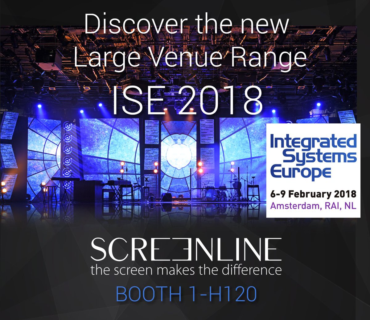 ScreenLineSrl's tweet image. ➡️➡️ Discover our New Large Venue Range. #ISE2018 #SCREENLINE #LARGEVENUE . FREE ENTER CODEC: 703770