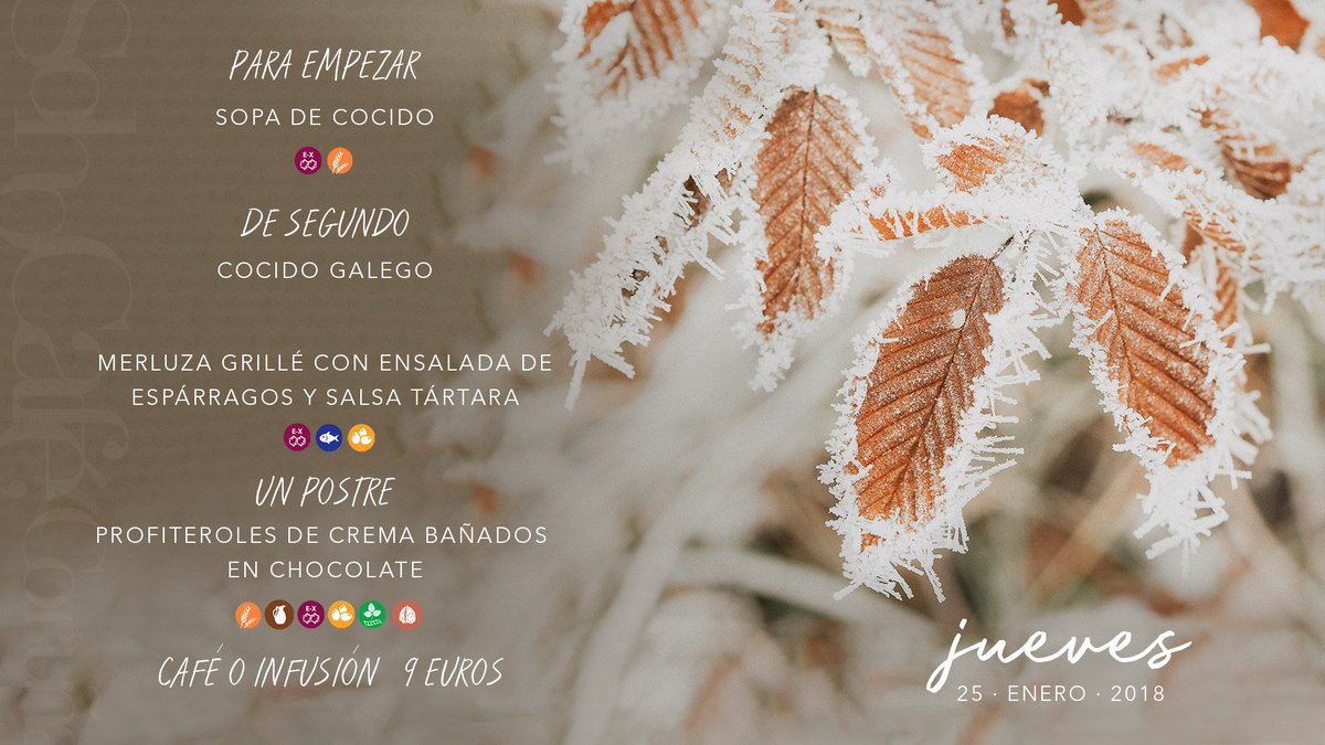¡Hora de comer! 🍴 #MenúDelDía #menú #jueves #comer #dondecomer #coruña #matogrande