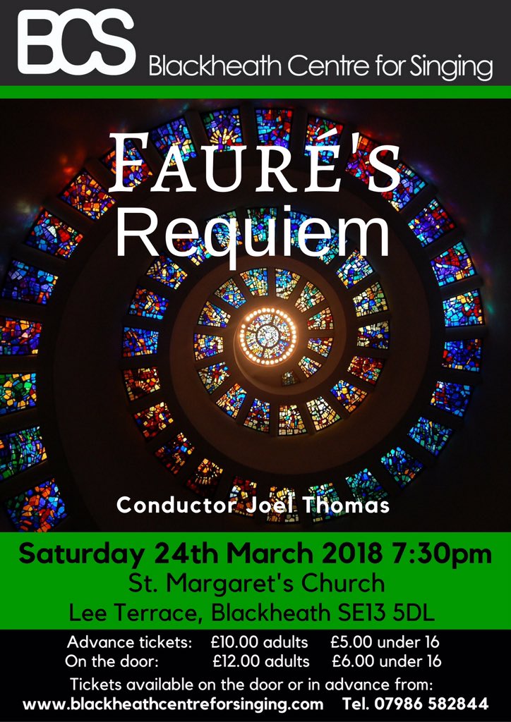 Thank you @KatieESadler for designing this great poster for us! A concert date for the diary. #southeastlondon #faurerequiem #sing #choirs #concert