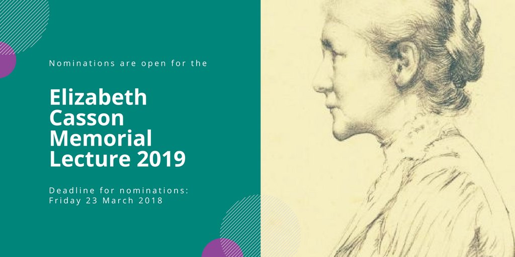 theRCOT's tweet photo. Do you have a colleague who is making a significant contribution to the development of the profession? Nominate them to be the 2019 Elizabeth Casson Memorial Lecturer! https://t.co/Y7R9lZsEkM https://t.co/SO1vsLUcYC