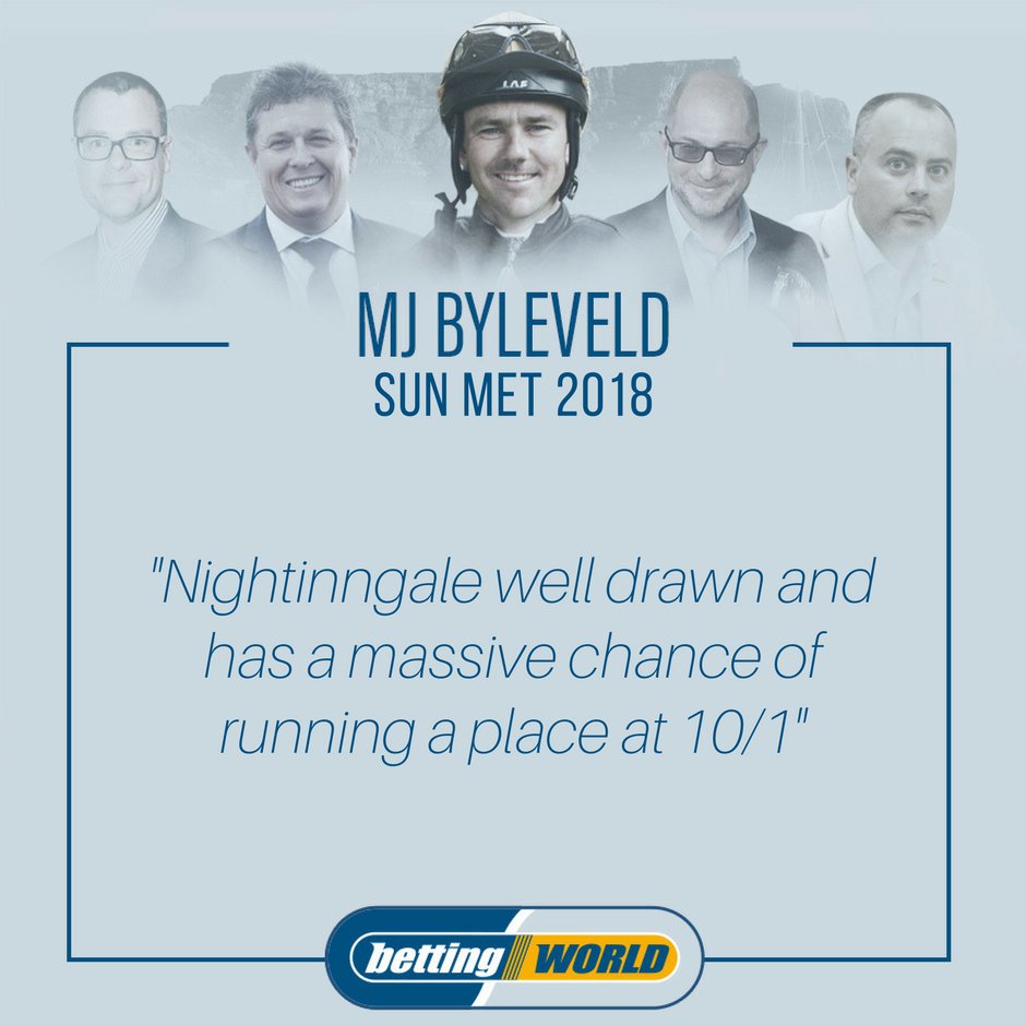 TabSouthAfrica's tweet photo. MJ Byleveld backing his mount #Nightingale to run a place (first 4) in the @SunMetZA #BWMasterclass #YouHeardItHereFirst https://t.co/TRblteAVaw