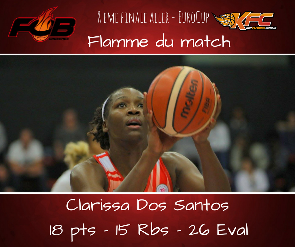 kopflammes's tweet photo. 🔥 Flamme du match 🔥
Avec 18 points, 15 rebonds pour une évaluation à 26, Clarissa Dos Santos s'est illustrée dans ce match de haut niveau. #KopFlammes #GoFlammes #TeamOnFire https://t.co/gNEKhXlPIP
