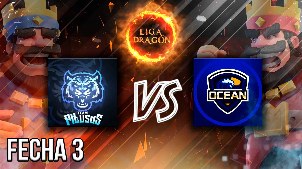 Hoy se juega este encuentro de la 3er Fecha por la <a href="/Liga_Dragon/">Liga Dragon</a> entre <a href="/TeamPitusas/">ClanWarsARG</a> vs <a href="/TeamOceanLatam/">TeamOcean</a> en nuestro canal de Youtube VanEr : youtube.com/channel/UC_Tpu…

🇸🇻🇲🇽 6:00 pm
🇦🇷🇺🇾 9:00 pm
🇪🇸 1:00 pm