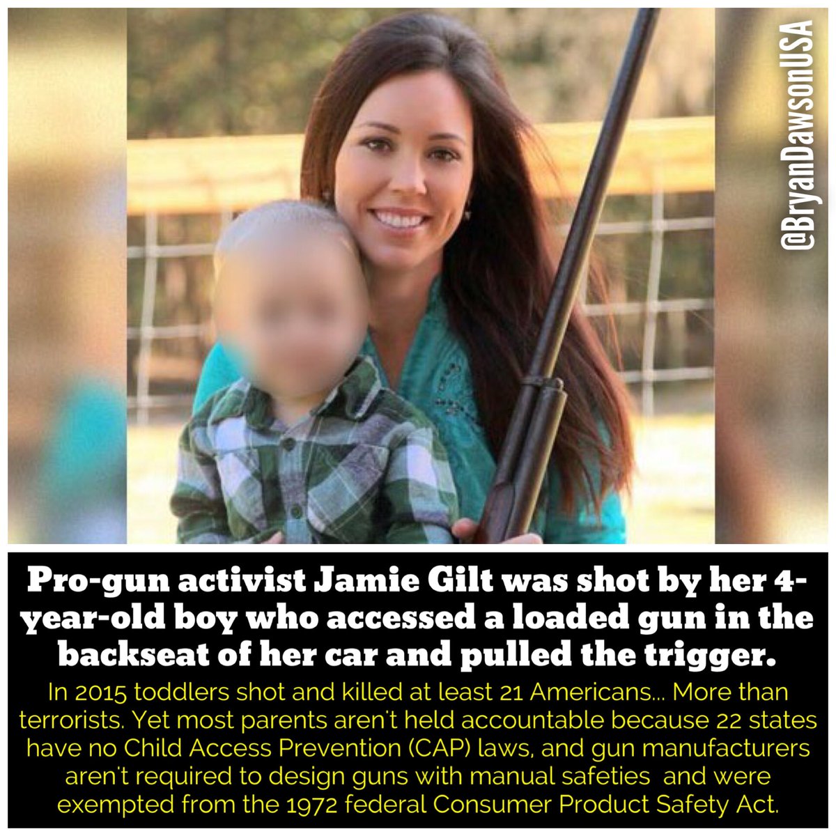 Guns are the third leading cause of death for children in the US. Yet the vast majority of states require no background checks, have no Child Access Prevention laws, and manufacturers aren't required to add manual safeties to prevent trigger pulls.

#KentuckySchoolShooting