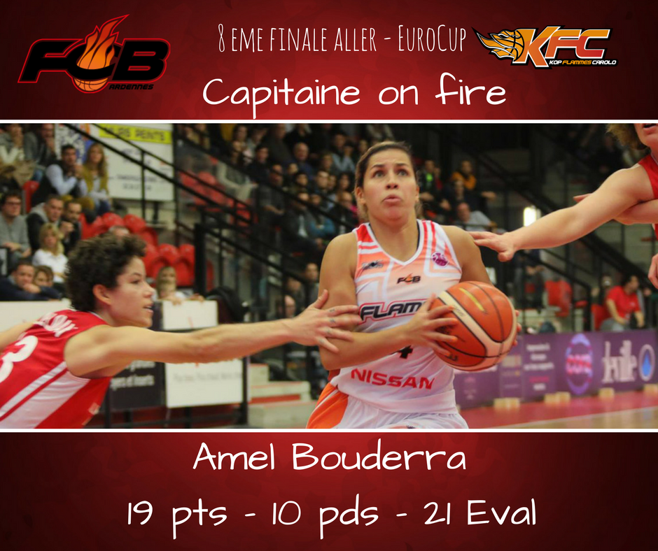 kopflammes's tweet photo. 🔥 Capitaine on fire 🔥
On ne pouvait pas passer à côté de la performance de notre capitaine. Avec 19 points, 10 passes décisives pour une évaluation à 21, Amel Bouderra a marqué de son empreinte ce match. #KopFlammes #GoFlammes #TeamOnFire https://t.co/hSnQyoqR5T