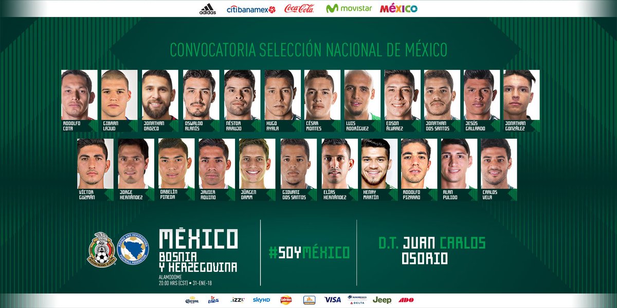 ¡Lista la primera convocatoria del año! Ellos son los elegidos 👇🏼 #SoyMéxico