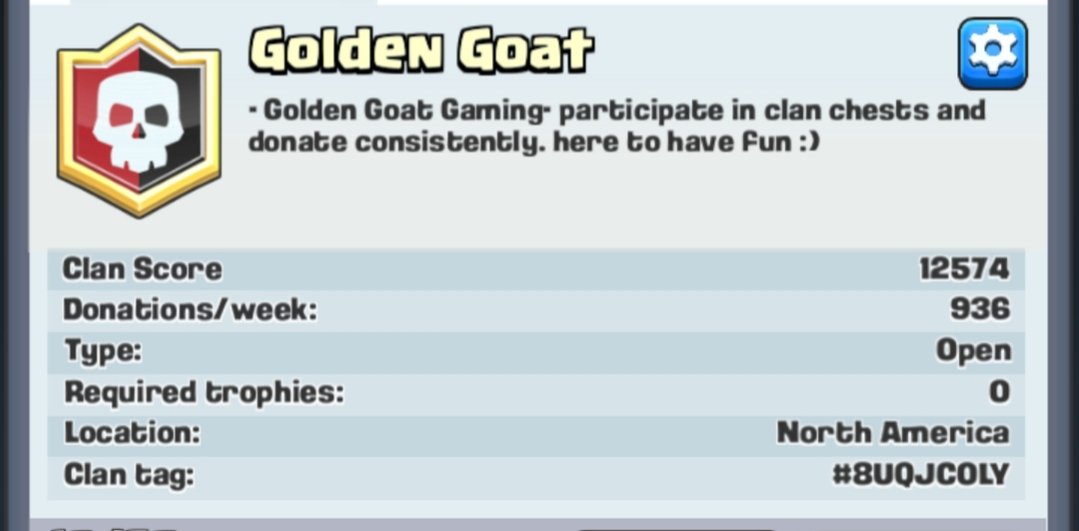 GoldenGoatGamer's tweet photo. Come join us on Clash Royale!! Looking for active members to grow our team. #ClashRoyale #supercell @ClashRoyale @ClashRoyaleNew9 @Clasharama @IconRTs @Retweet_Lobby @GamerRetweeters @GridcoreRTs @Retweet_Twitch @Quickest_Rts @HyperRTs @DayRTs_ @AlienRTs https://t.co/KG2RjQxJ6T