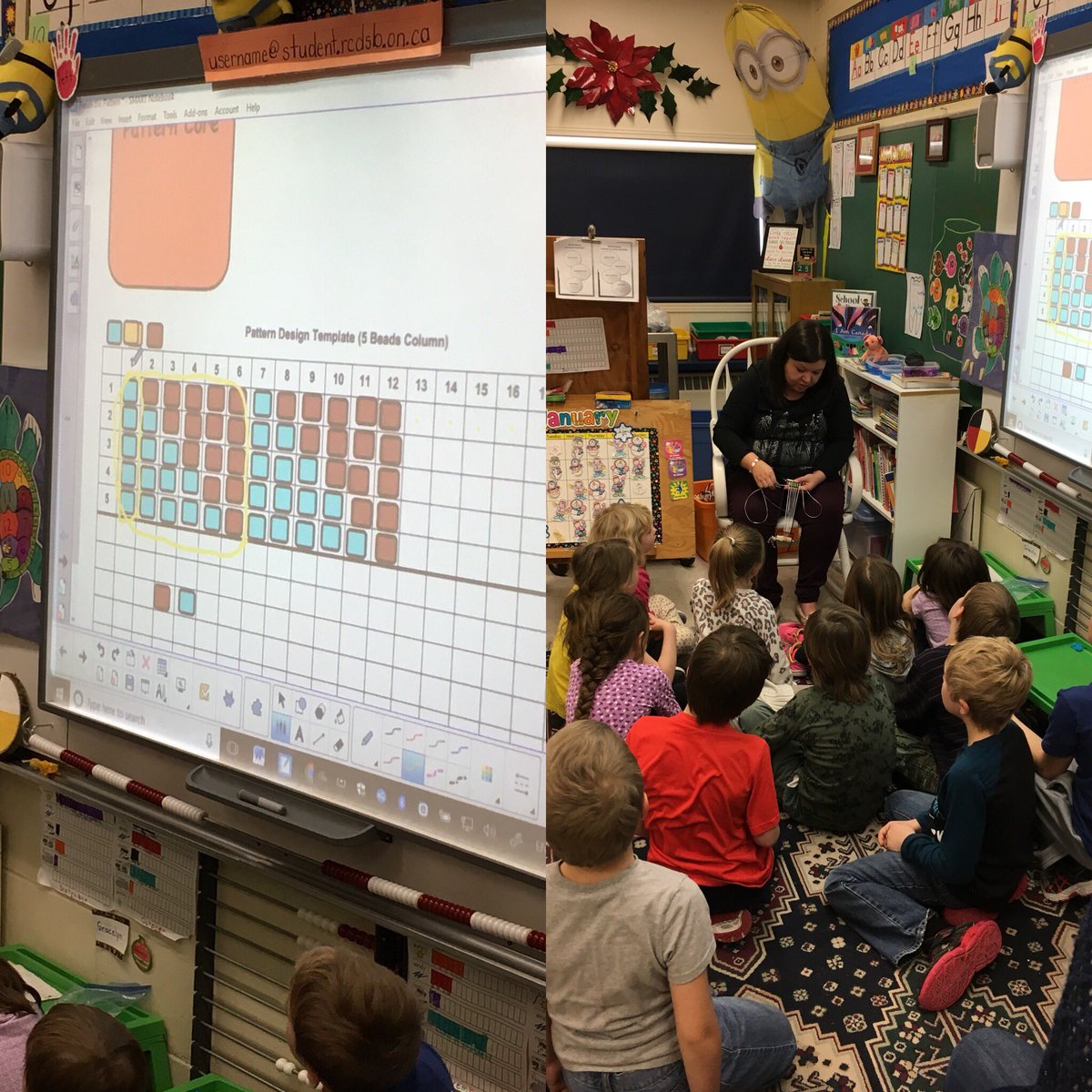 eganvilleps's tweet image. @ruralchristina has moved on to gr 2 for the pm. #primarybeading #patterning #culturallyresponsivemath @rcdsb