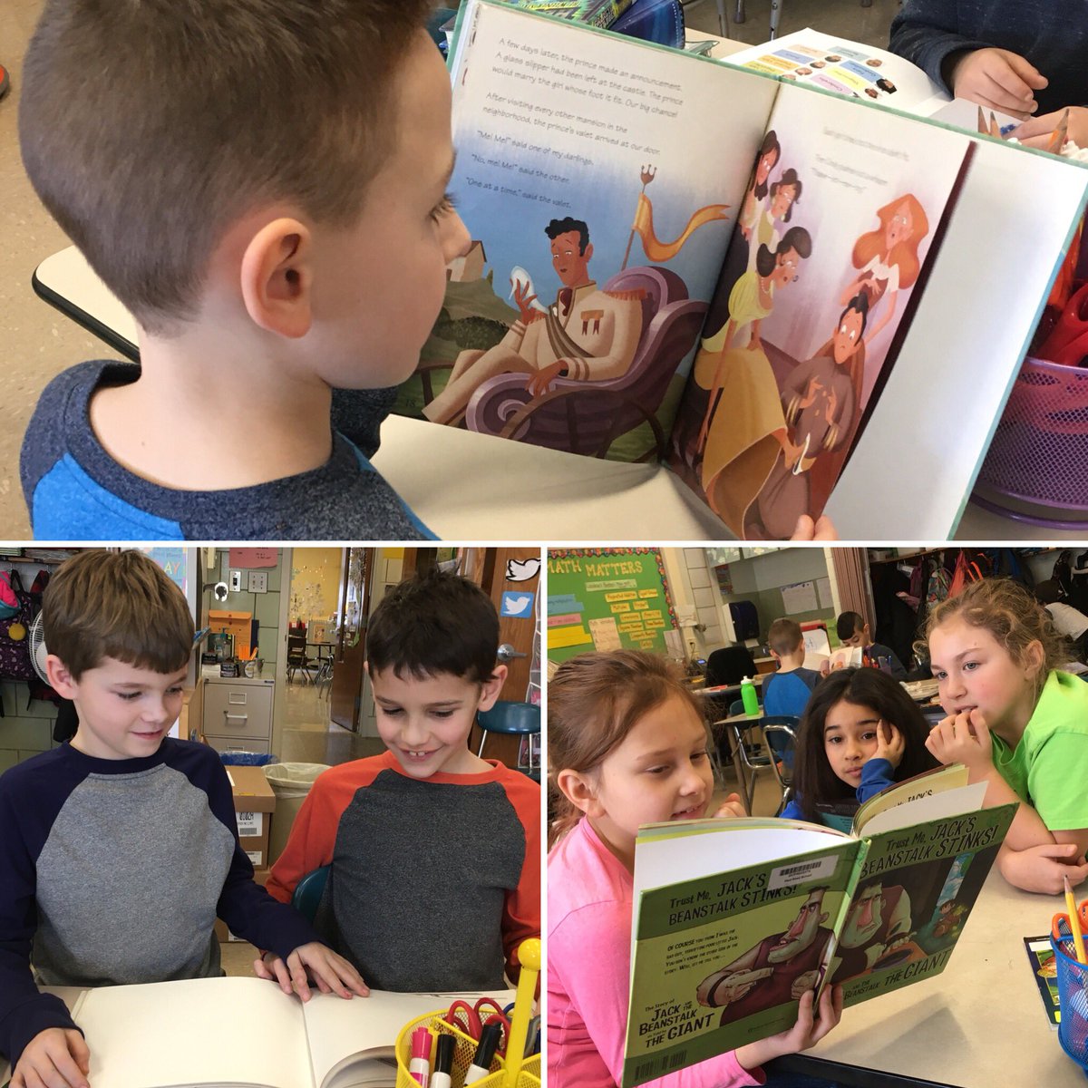 PR3AnnRizz's tweet photo. The power of mentor texts! Kicking off our Fairy Tale Writing Unit by reading classic fairy tales and adaptations. #pr3rizzello #mentortexts https://t.co/kdWFxwEEhg