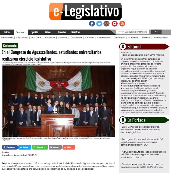 e_legislativo's tweet photo. #CongresoDeAguascalientes
En el Congreso de #Aguascalientes, estudiantes universitarios realizaron ejercicio legislativo @galaniz78 @PANAGSOFICIAL
https://t.co/zszyXwH98v --@difunet @renatoconsuegra @alunecer @berenice_gam @DenisseBrauer @NDVeracruz @GobAgs @Aguascalientes https://t.co/3m7jz3F4nE